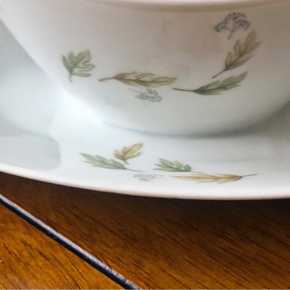 Vintage 80s Amcrest Gravy Bowl/Boat w/ Underplate Japan Fine China 3”x7”x9” - Picture 4 of 9